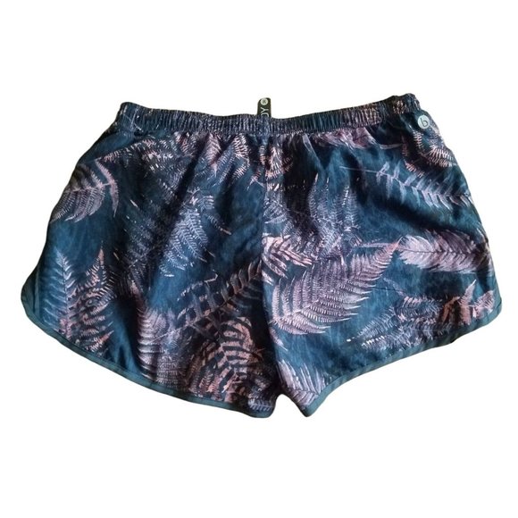 COTTON ON Body Juniors Swim Athletic Shorts Size Medium Navy / Peach Palm Tree - Picture 2 of 3